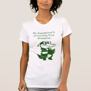 Grammar Superpower Funny English Teacher Design T-Shirt