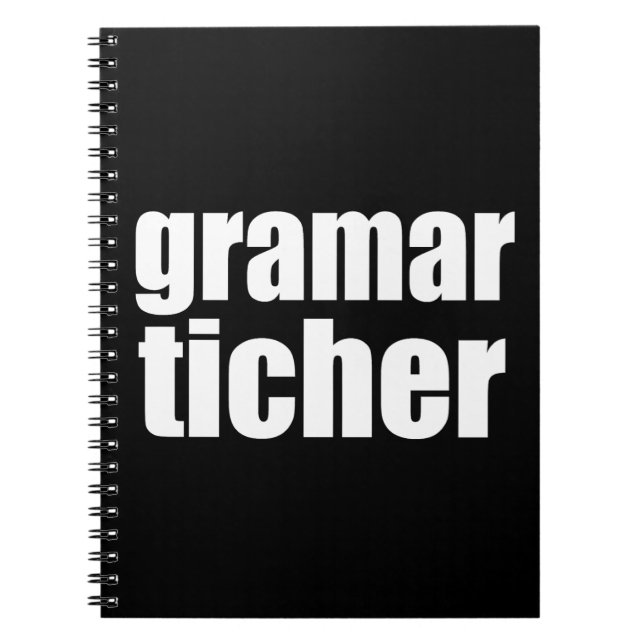 Grammar teacher joke notebook (Front)