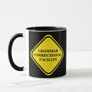 Grammar Warning Sign Personalize Mug