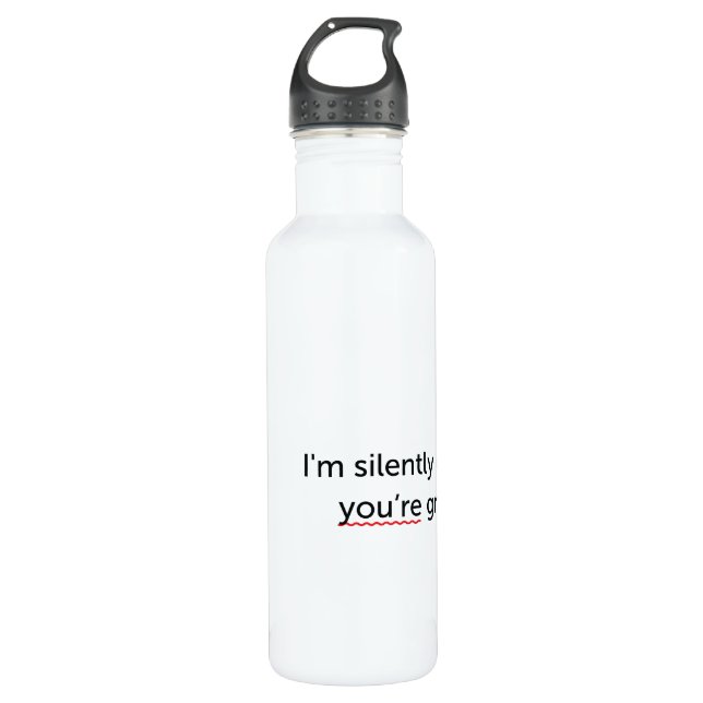 Grammarly Water Bottle (Front)
