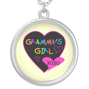 Gramma's Girl Tshirts, Mugs, Buttons, Cases, Hats Silver Plated Necklace