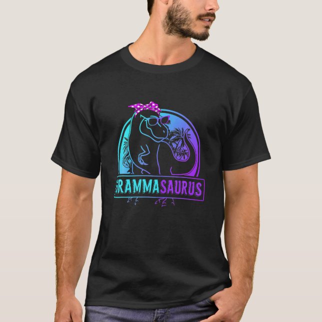 Grammasaurus T Rex Dinosaur Gramma Saurus Family M T-Shirt (Front)