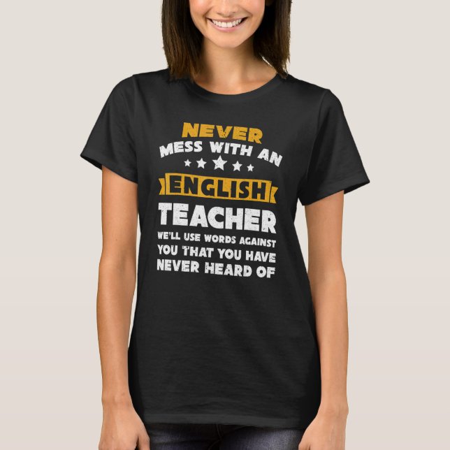 Grammatical Police English Teacher  Correct Gramma T-Shirt (Front)