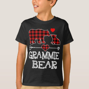 Grammie Bear Christmas Pajama Red Plaid Buffalo Fa T-Shirt