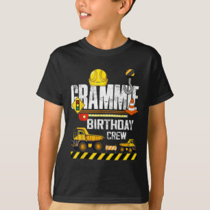 Grammie Birthday Crew Construction Excavator Party T-Shirt