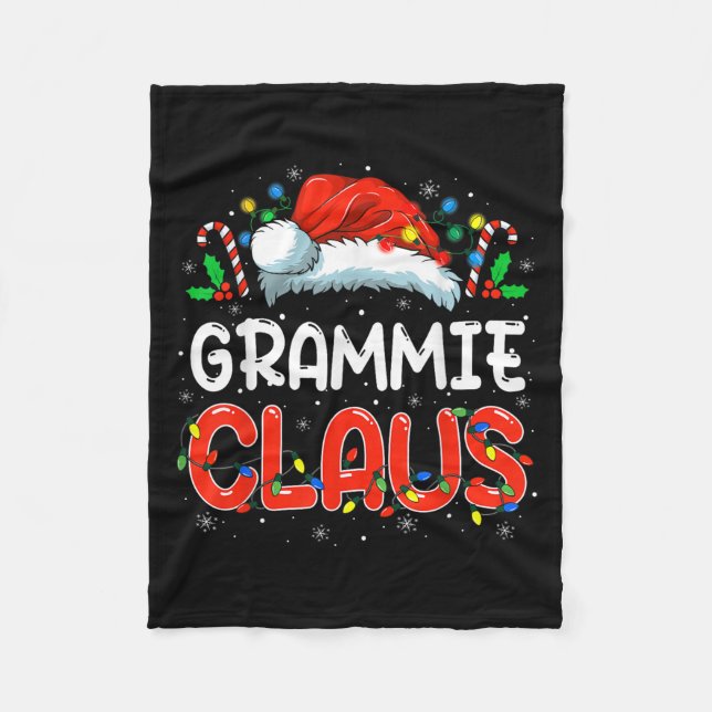 Grammie Claus Christmas Family Matching Pajamas Fu Fleece Blanket (Front)