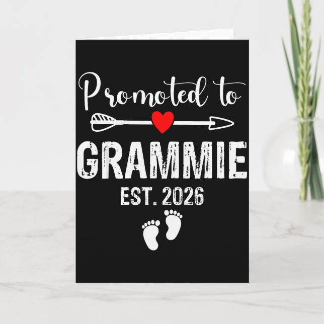 Grammie Est 2026 Promoted To Grammie 2026 For Gram Card (Front)