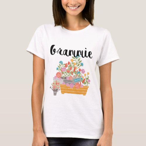 Grammie Flower Garden Design T_Shirt