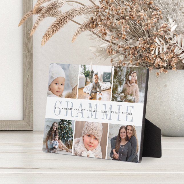 "Grammie" Grandchildren Names & Photo Collage Plaque (Creator Uploaded)
