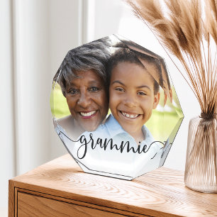 Grammie Grandma Script Overlay Photo Block