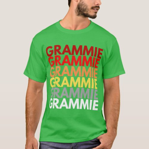 Grammie Grandmother in English Colorful Name for G T_Shirt