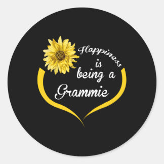 Grammie Hapess Is Being A Grammie Classic Round Sticker