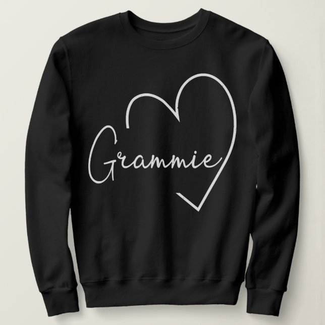 Grammie Heart Grandma Christmas Happy Mother's Sweatshirt (Design Front)