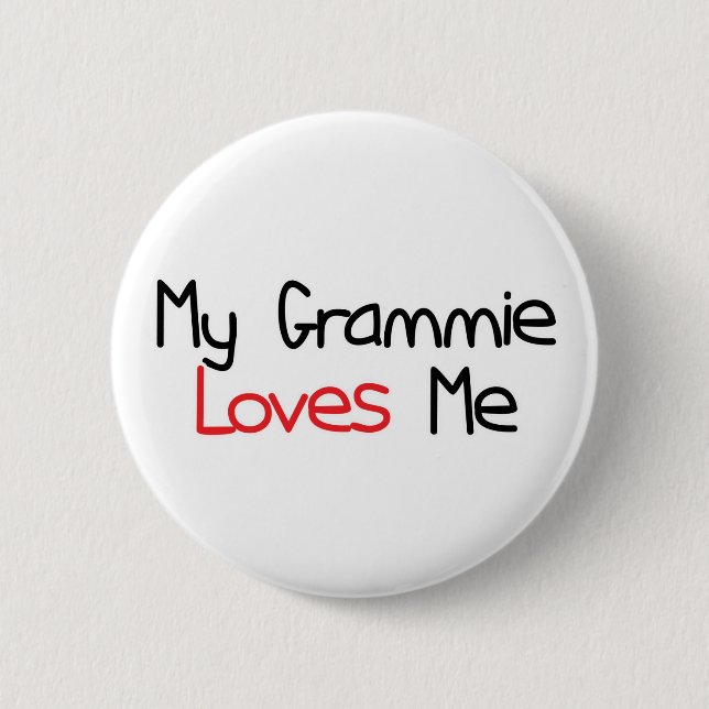 Grammie Loves Me Pinback Button (Front)