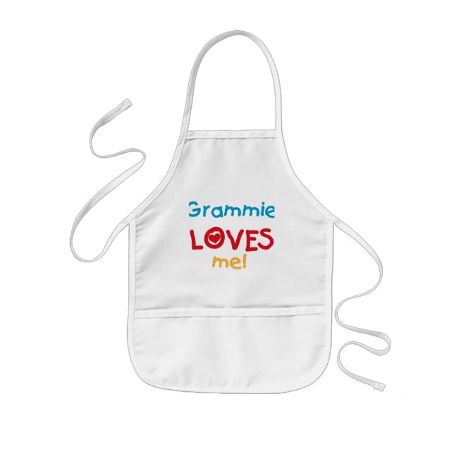 Grammie Loves Me T-shirts and Gifts Kids' Apron (Front)