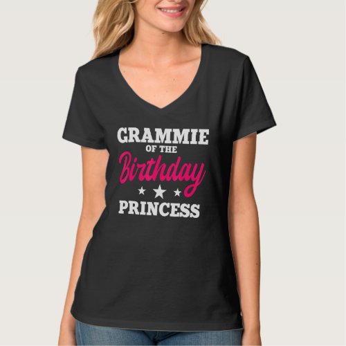 Grammie Of The Birthday Princess Party Bday Celebr T_Shirt