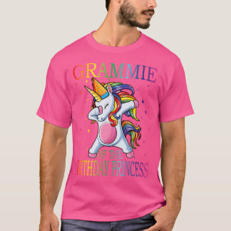 Grammie Of The Birthday Princess Unicorn T-Shirt