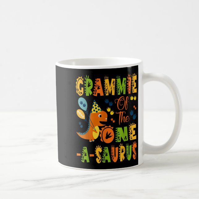 Grammie Of The One-a-saurus 1st Birthday Dinosaur  Coffee Mug (Right)
