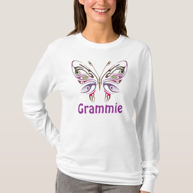 Grammie Personalized Butterfly T-Shirt (Front)