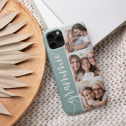 Grammie Script Grandma Photo Collage iPhone 13 Case