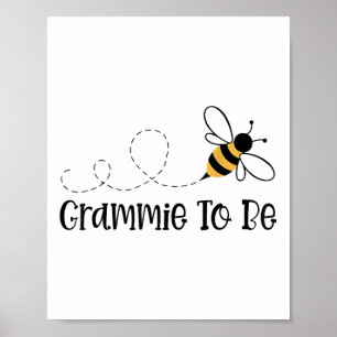 Grammie To Be Cute Bee Family  Poster