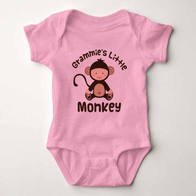 Grammies Little Monkey Baby Bodysuit (Front)