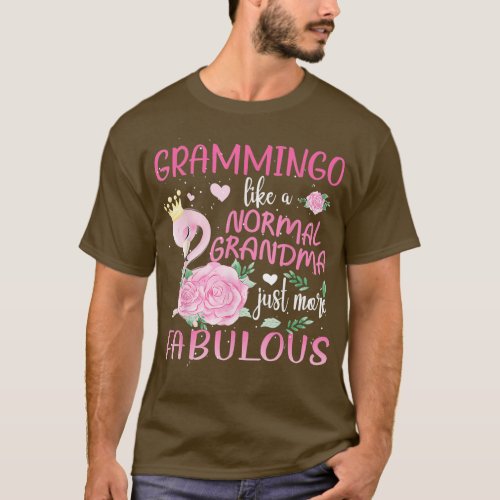 Grammingo Like a Normal Grandma Flamingo T_Shirt