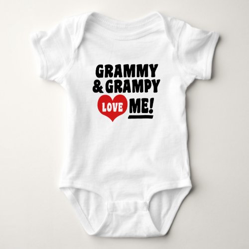 Grammy And Grampy Love Me Baby Bodysuit