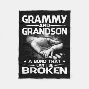 Grammy And Grandson A Bond That Can't Be Broken Fleece Blanket