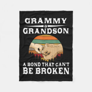 Grammy And Grandson A Bond That Can't Be Broken Fleece Blanket
