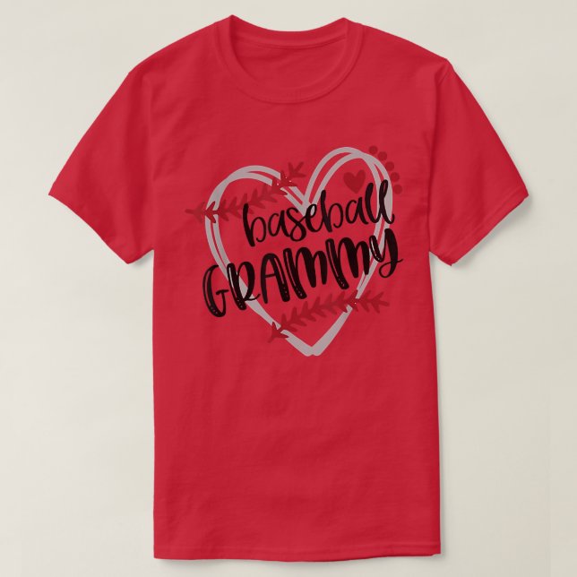 Grammy Baseball Grandma  BASMA Baseball Heart Love T-Shirt (Design Front)