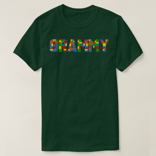 Grammy Brick Builder Funny Blocks Master Builder  T-Shirt (Design Front)