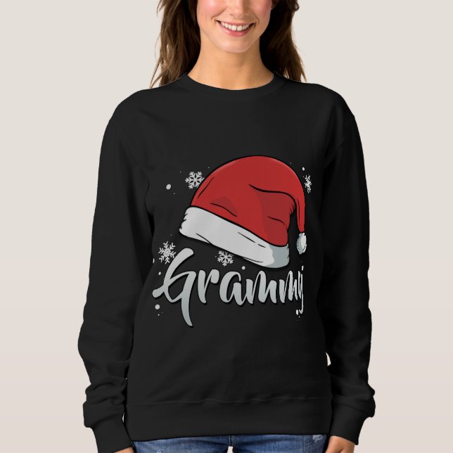 Grammy Christmas Santa Grandma Matching Family Paj Sweatshirt (Front)