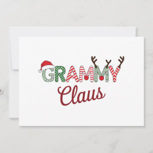 Grammy Claus Christmas Grandma Gift Xmas Holiday Card
