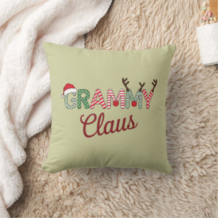 Grammy Claus Christmas Grandma Gift Xmas Throw Pillow