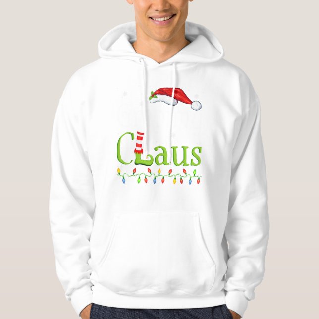 Grammy Claus Funny Family Santa Pajamas Hoodie (Front)