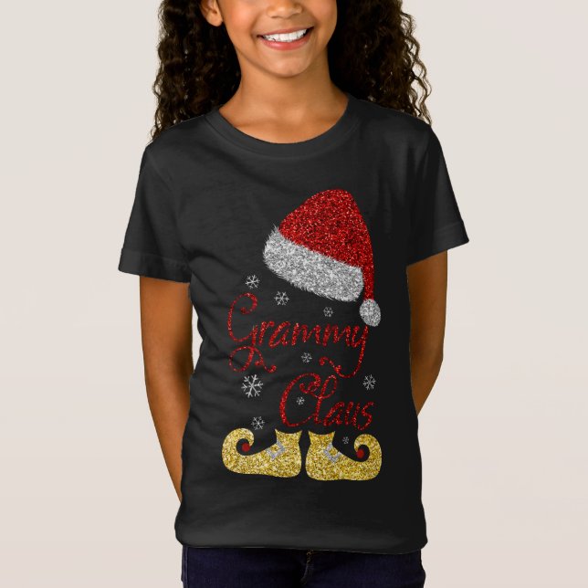 grammy Claus Matching Family Christmas X-mas Gift T-Shirt (Front)
