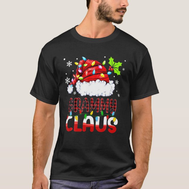 Grammy Claus Xmas Family Matching Grandma Funny Ch T-Shirt (Front)