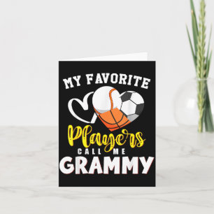 Grammy Favorite Baseball Soccer Basball Players Card