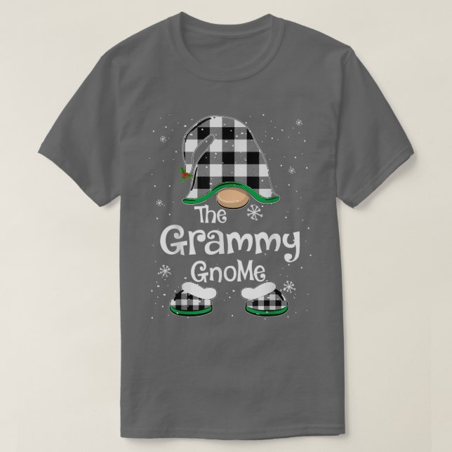 Grammy Gnome Buffalo Plaid Matching Family Christm T-Shirt (Design Front)