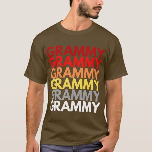 Grammy Grandmother in English Colorful Name for Gr T_Shirt