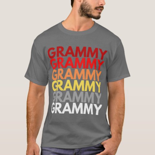 Grammy Grandmother in English Colorful Name for Gr T_Shirt