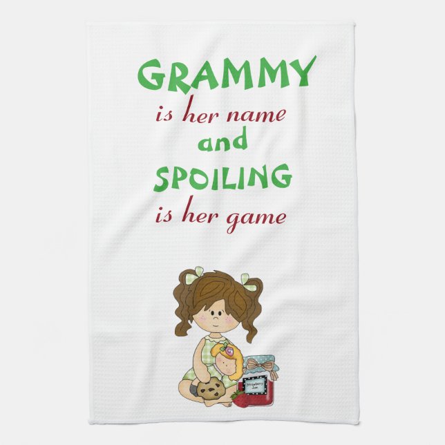 Grammy kitchen towel Grandma gifts (Vertical)