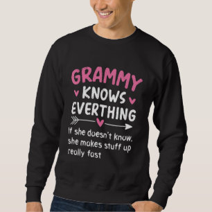 Grammy Knows Everything Vintage Mother's Day Grand Sweatshirt