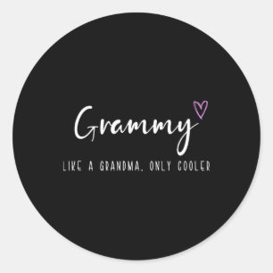 Grammy Like A Grandma Only Cooler Mother's Day Classic Round Sticker