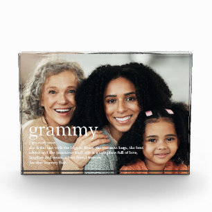 Grammy Modern Fun Quote Definition Grandma Gift Photo Block
