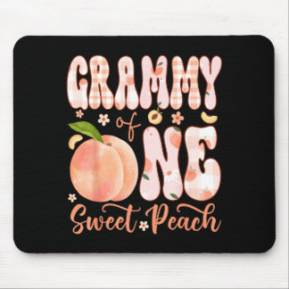 Grammy of One Sweet Peach 1st Birthday Girl Party Mouse Pad