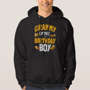 Grammy Of The Birthday Boy Construction Worker Bda Hoodie