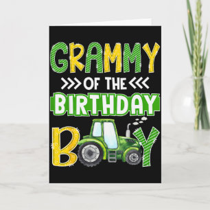 Grammy Of The Birthday Boy Tractors Farm Trucks Fa Card