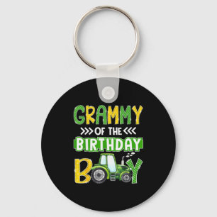 Grammy Of The Birthday Boy Tractors Farm Trucks Fa Keychain